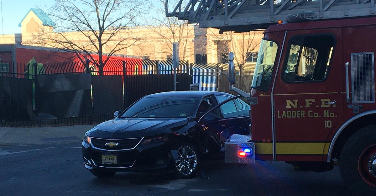 Man Injured After Fire Engine Crashed into his Car in Newark's South Ward